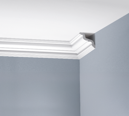 Гладкая карнизная планка LGG-32 Cezar White 2,40 м