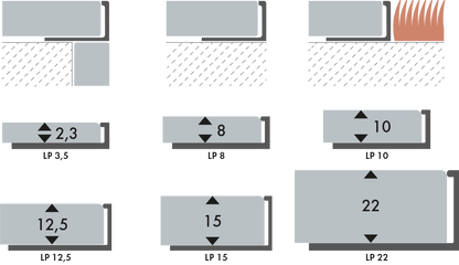 Profil do glazury aluminiowy narożny 10mm do łuków Cezar Naturalny surowy 2,50m