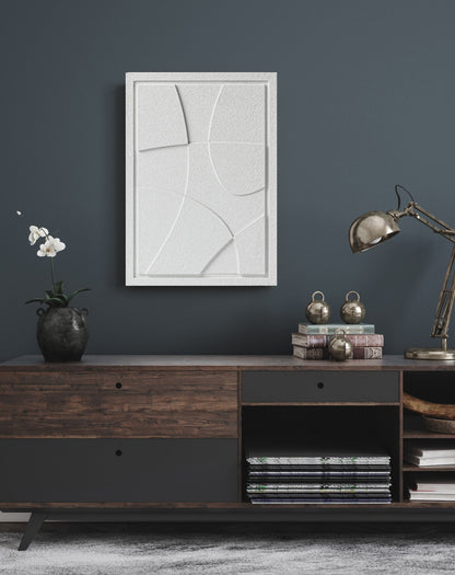 Wall Decor 500x700x18mm ABSTRACT 1 MURSO Bianco