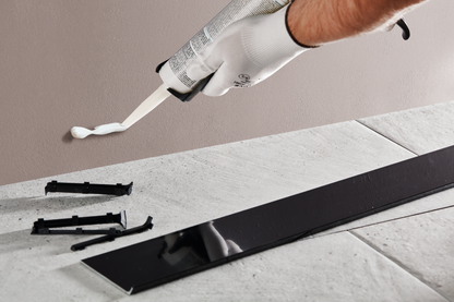 External corner for skirting board 59mm 1 set = 2 pcs Cezar Platyna El-Poler Brushed Gloss