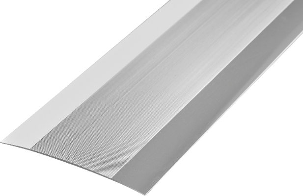 Listwa ochronna aluminiowa owalna z ryflem 100mm klejona Cezar Srebrny Mat 0,93m