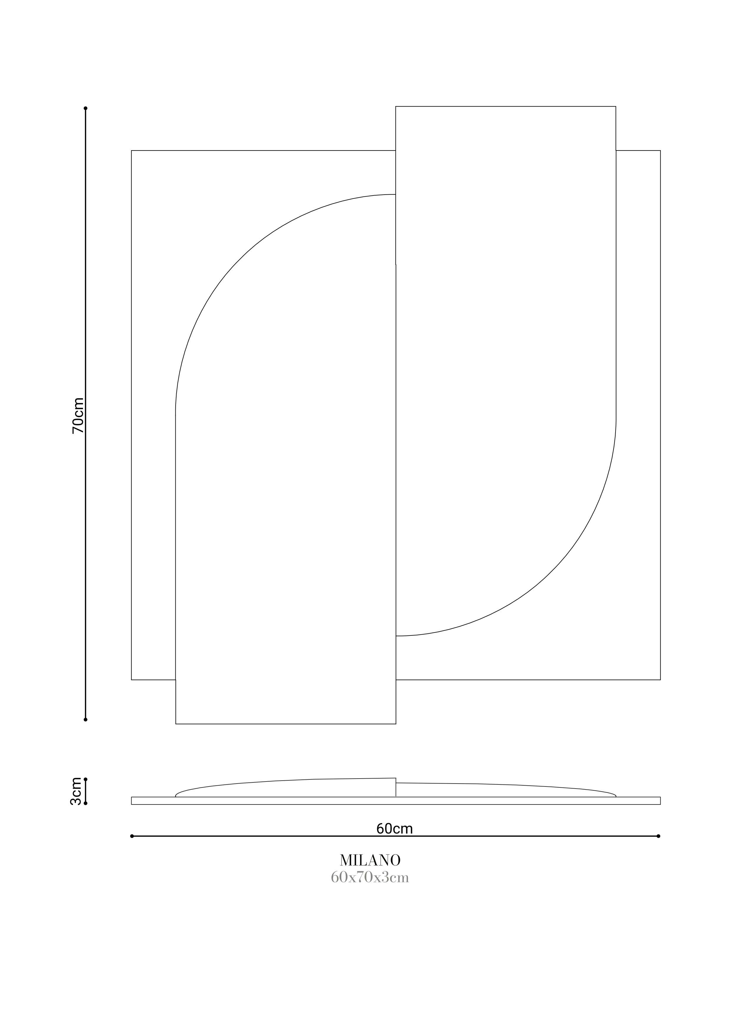 Puresense panel MILANO 600x700x30 MURSO Biały Mat