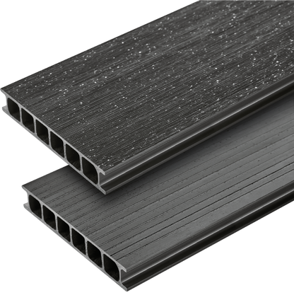 PVC garden board 180x30mm Cezar Dark Gray RAL7021 2.20m
