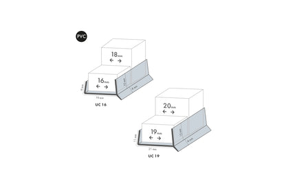 Cezar PVC skirting seal Transparent Matt 3m