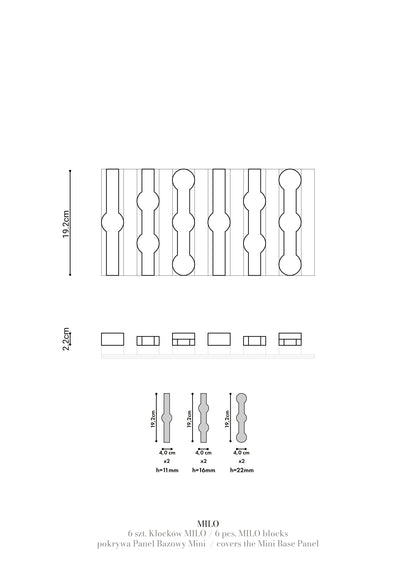 CLICKform MILO MURSO building block set White RAL9003 Matt 0.19m