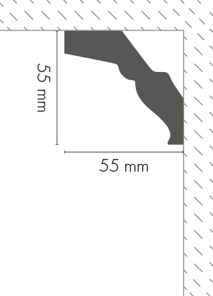 Listwa gzymsowa gładka LGG-25 Cezar Biała 2,40m