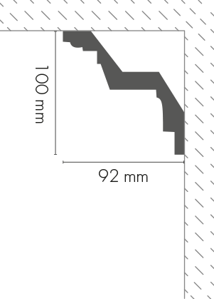 Listwa gzymsowa zdobiona LGZ-03 Cezar Biała 2,40m