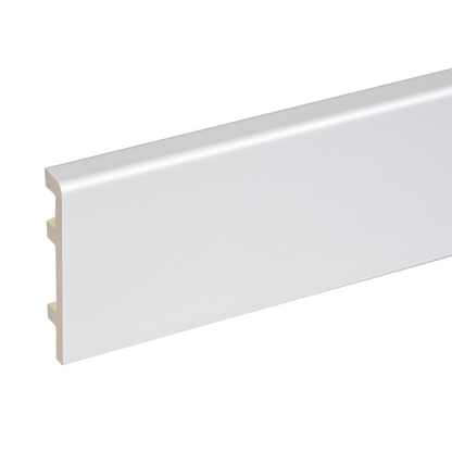 Skirting board PVC Status Line 80x15mm glued CEZAR White RAL9003 matt 2.20m