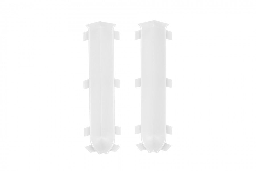 Narożnik wewnętrzny do listwy przypodłogowej 100mm 1kpl=2szt Cezar Biały RAL9003 Mat