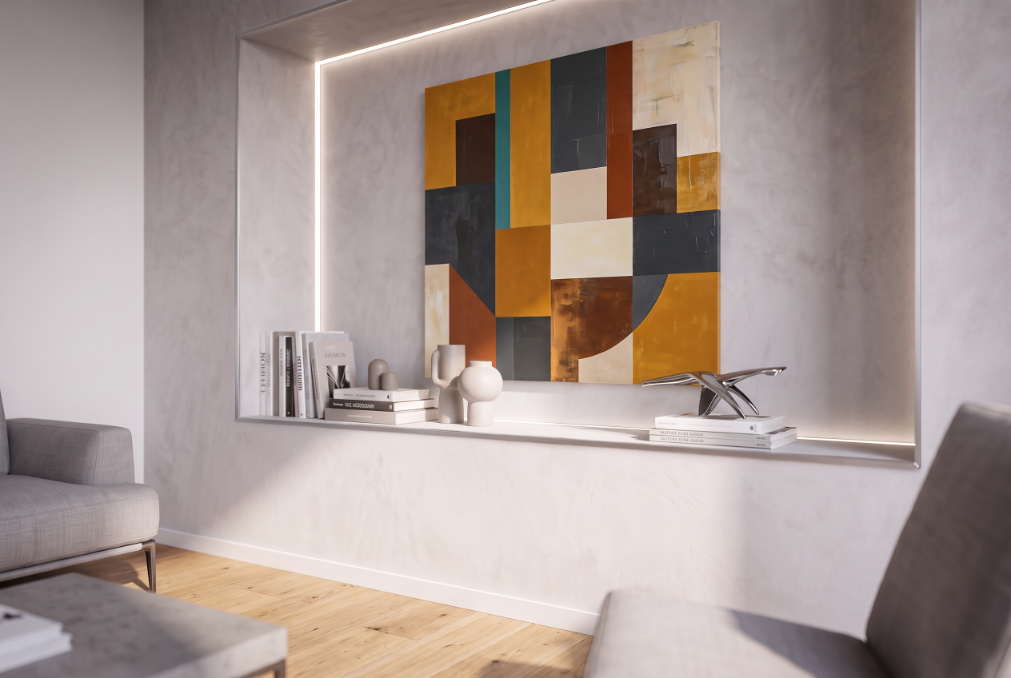 Decorative PVC tile profile 8mm Cezar White RAL9003 Matt 2.50m