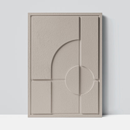 Wall Decor 500x700x18mm GEOMETRIC 1 MURSO Almond Beige
