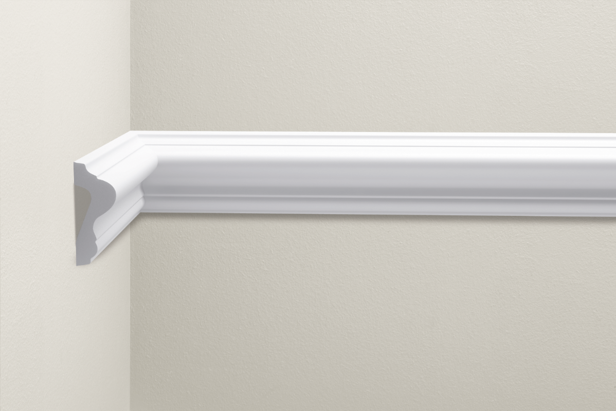 Listwa naścienna gładka LNG-15 Flex Cezar Biały 2,40m