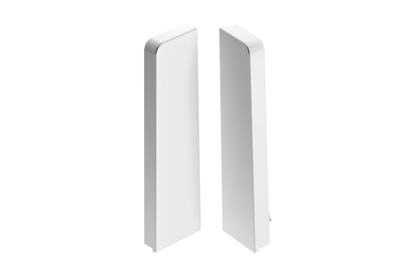 End caps for MASTERLINE skirting board 15x60mm 1 set = 2 pcs (L+R) Cezar White RAL9003 Matt
