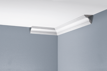 Smooth cornice strip LGG-17 Cezar White 2.40 m