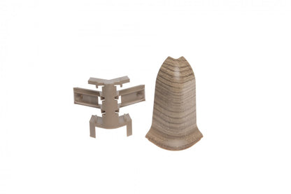 Narożnik zewnętrzny+RAK do listwy przypodłogowej Classic 22x59mm 1kpl=2szt(NZ+RAK) Cezar Dąb Cordoba Mat