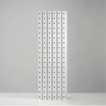 Базовая панель CLICKform 384 мм + 6 ламелей с прорезями. Цвет MURSO, белый RAL9003, матовый, 1,15 м.