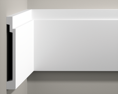 Гладкая настенная лента LNG-25, приклеенная, цвет Cezar, белый матовый, 2,40 м.