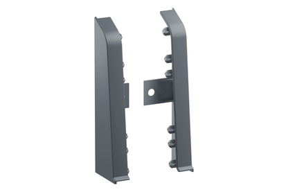 Zaślepki do listwy przypodłogowej Softline Cezar1kpl=2szt(L+P) Szary mat