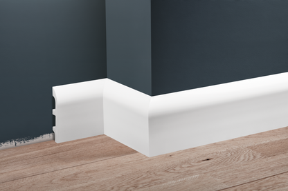LPC-19 skirting board 98x19.4mm LED Cezar Matte White 2.44m