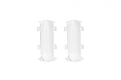 Внутренний угловой профиль для плинтуса 59 мм, 1 комплект = 2 шт., цвет Cezar White, матовый RAL9003.