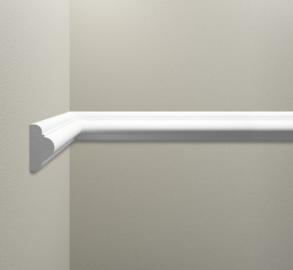 Smooth wall strip LNG-21 Flex glued Cezar White Matt 2.40 m