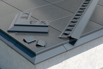 OKAP100 Cezar tile connector Dark Gray RAL7037 Gloss