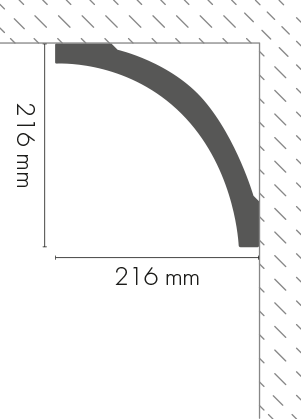 Listwa gzymsowa gładka LGG-36 Cezar Biała 2,44m