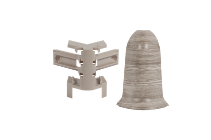Narożnik zewnętrzny+RAK do listwy przypodłogowej Classic 22x59mm 1kpl=2szt(NZ+RAK) Cezar Dąb Canyon Mat