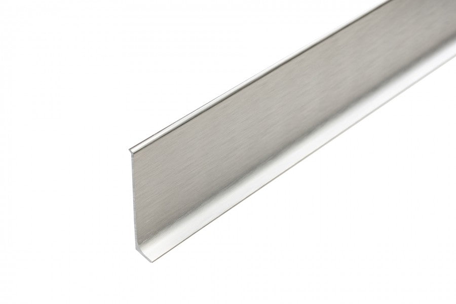 Listwa przypodłogowa aluminiowa 59mm Cezar Platyna El-Poler Szczotkowany Połysk 2,50m