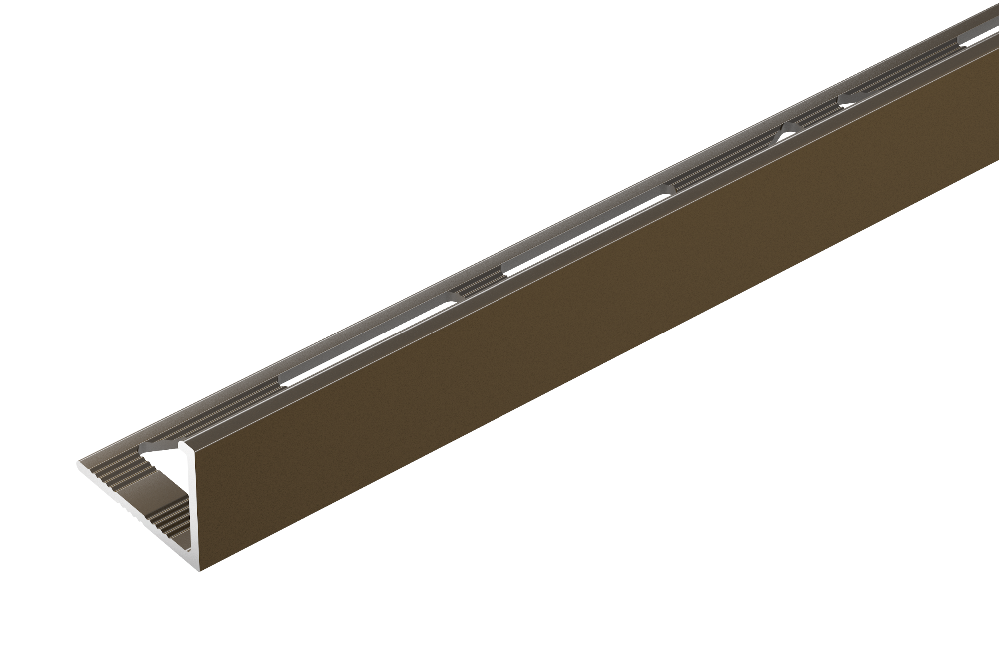 Profil do glazury aluminiowy narożny 10mm Cezar Oliwka Mat 2,50m