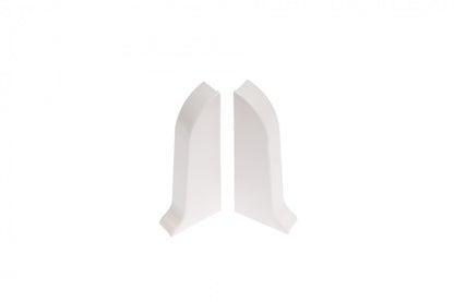 Zaślepki do listwy przypodłogowej Classic 22x59mm 1kpl=2szt(L+P) Cezar Biały RAL9003 Mat