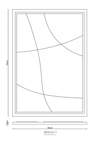 Wall Decor 500x700x18mm ABSTRACT 4 MURSO Bianco