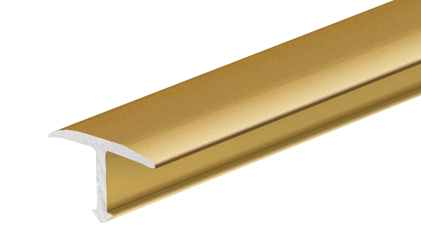 Profil fugowy aluminiowy gładki 14mm Cezar Złoty Mat 2,50m