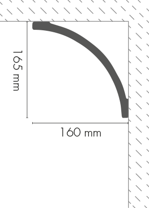 Listwa gzymsowa gładka LGG-49 klejona Cezar Biała 2,44m