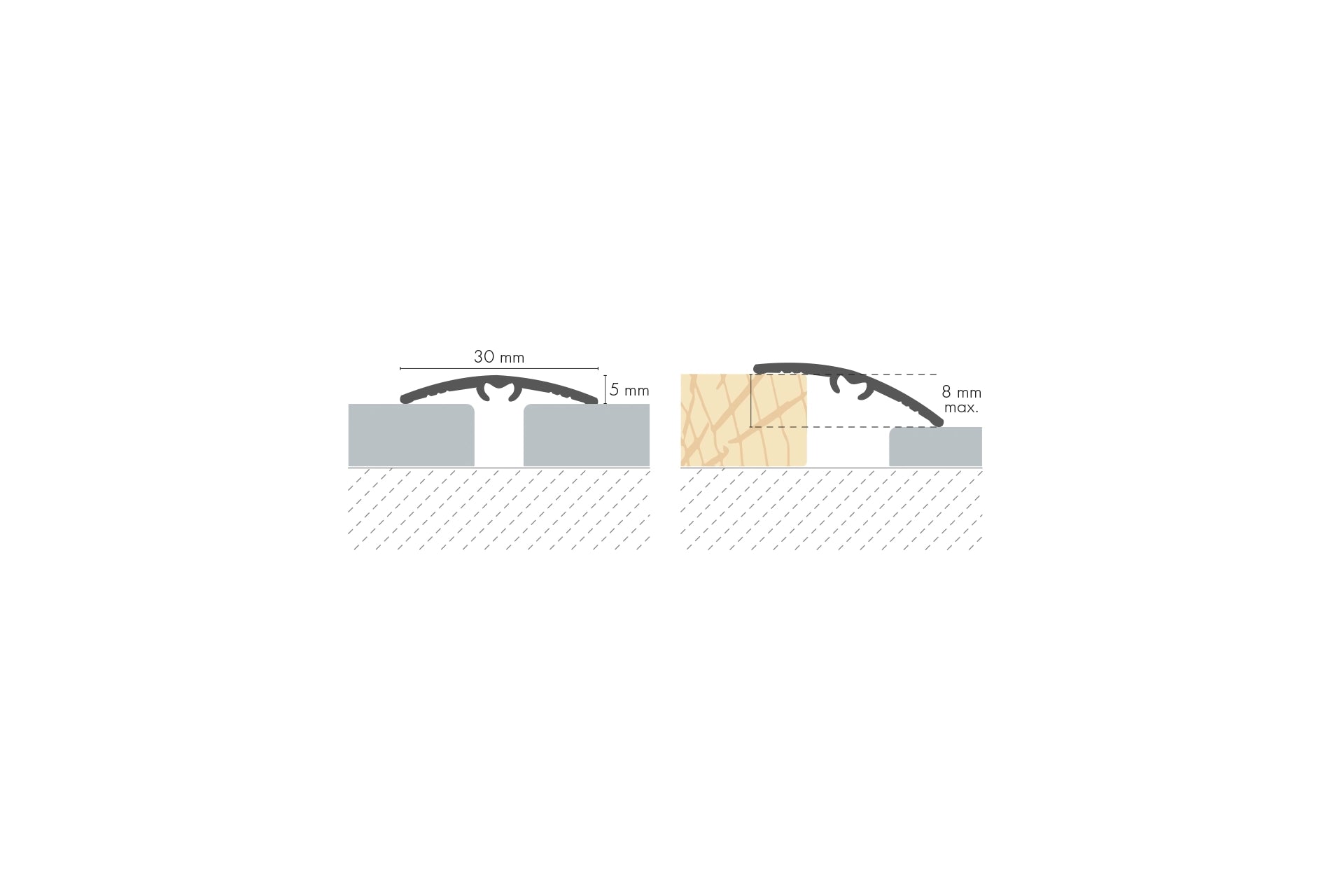 Profil progowy aluminiowy 30mm 5w1 Cezar Dąb Naturalny Mat 0,93m