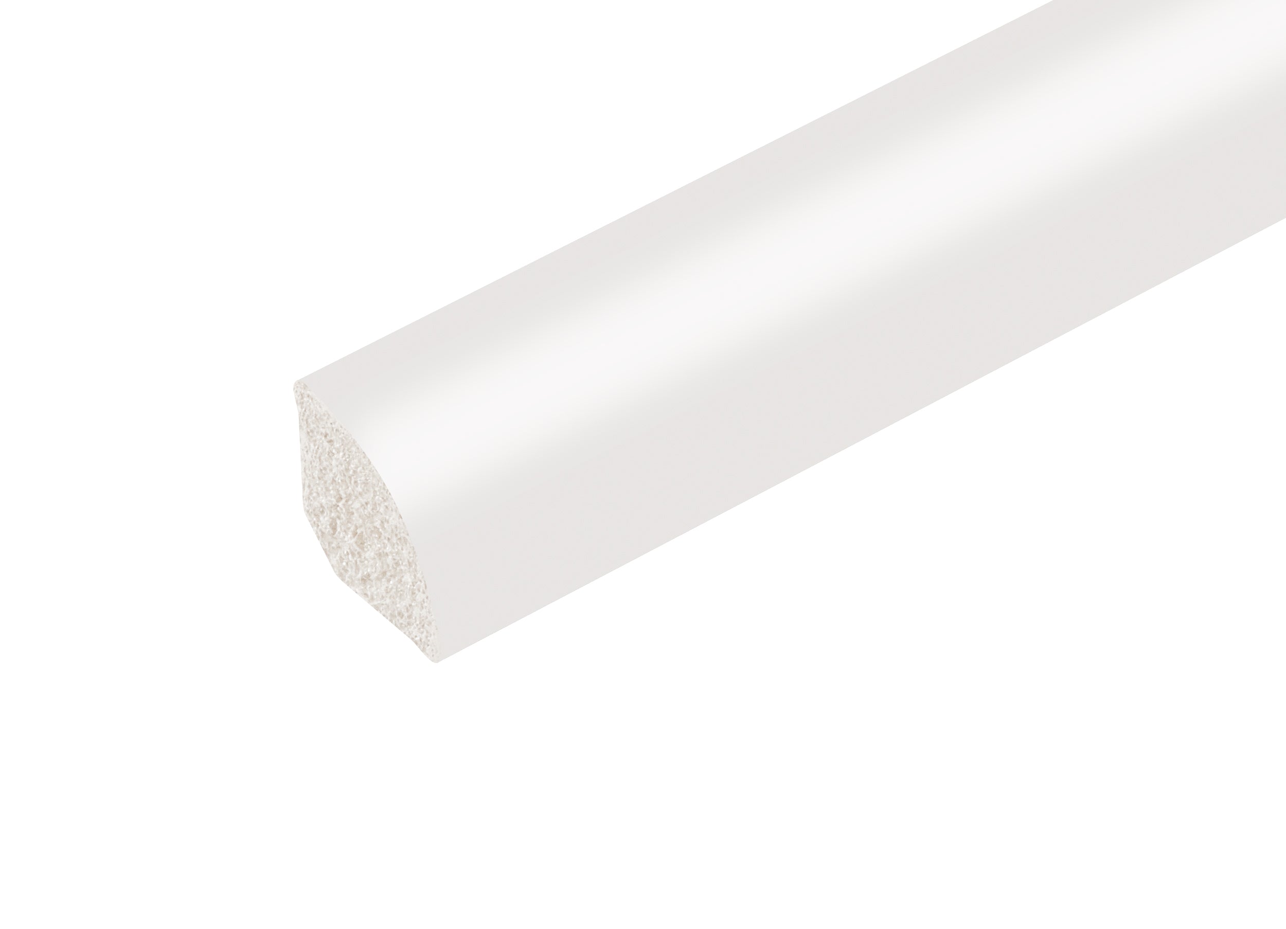 Ćwierćwałek PVC 13mm Cezar Biały RAL9003 Mat 1m