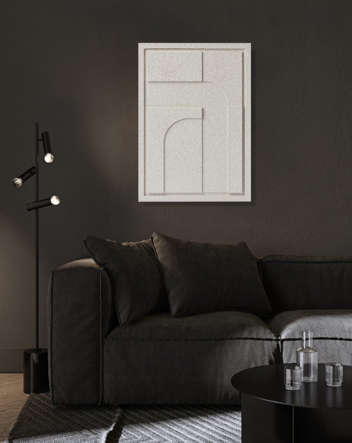 Wall Decor 500x700x18mm GEOMETRIC 4 MURSO Natural Cream