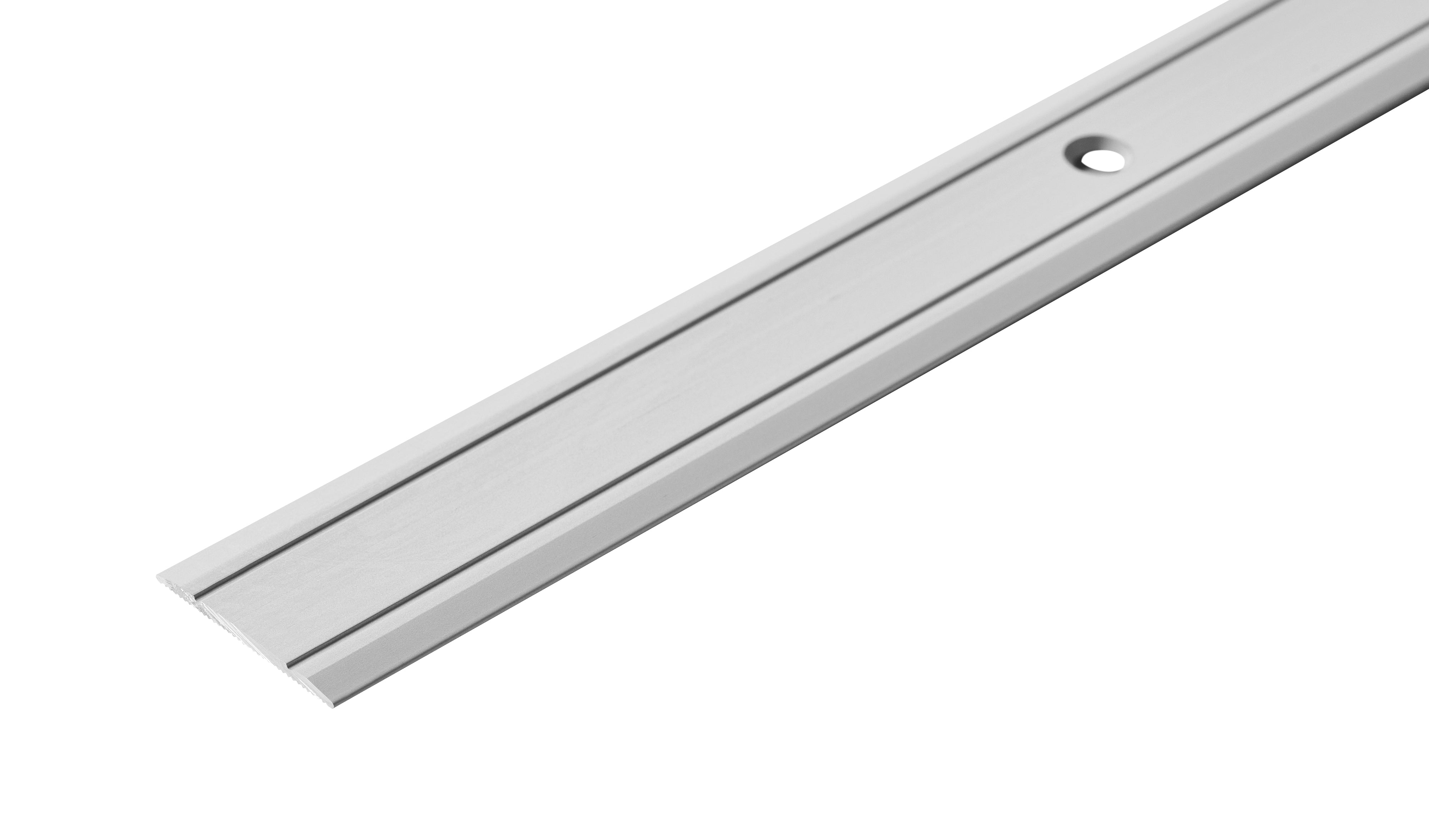 Profil progowy płaski aluminiowy 30mm Cezar Srebrny Mat 2,50m