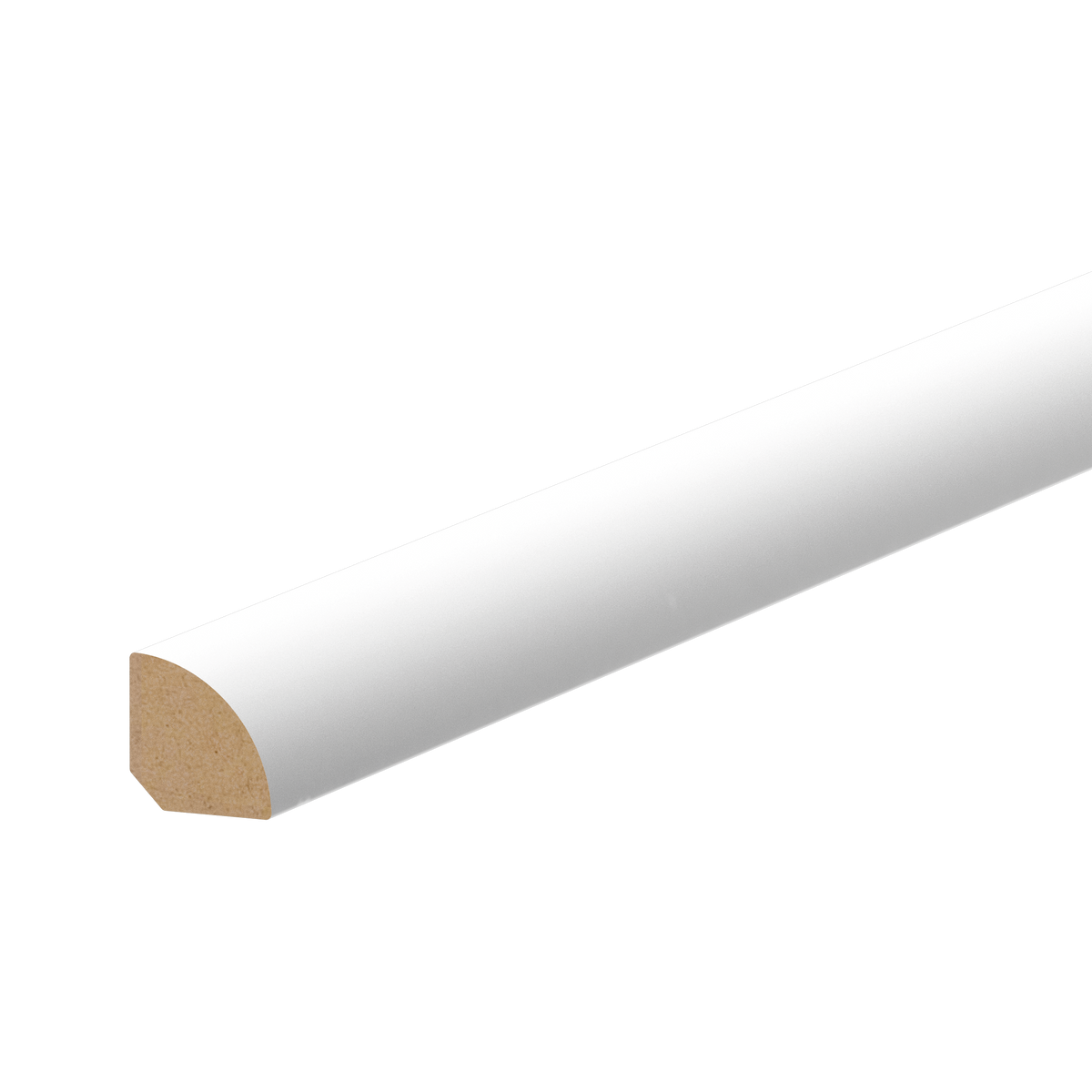 Плинтус из МДФ 12x12 мм, цвет Cezar White, матовый RAL9003, 2,20 м 