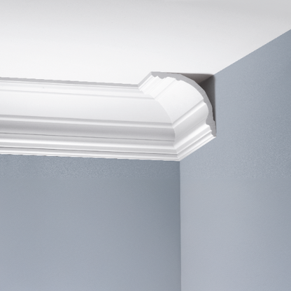 Smooth cornice strip LGG-35 Cezar White 2.40m