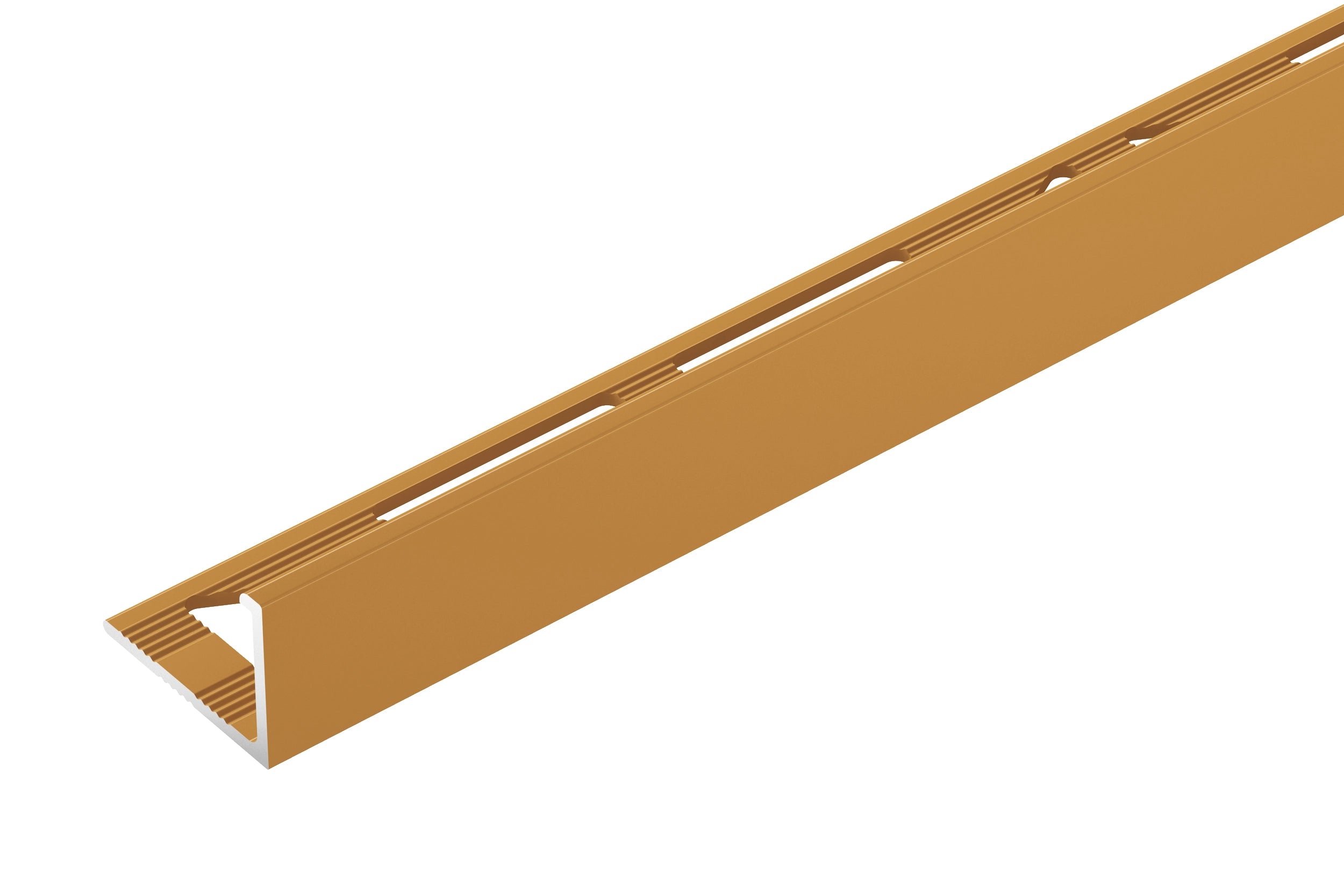 Profil do glazury aluminiowy narożny 10mm Cezar Brązowy Jasny RAL1011 Połysk 2,50m