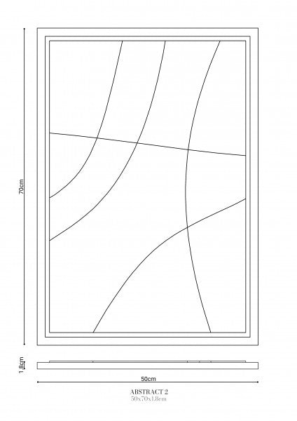 Wall Decor 500x700x18mm ABSTRACT 2 MURSO Bianco