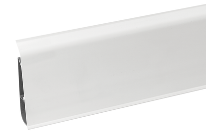 ПВХ плинтус SOFTline 22,5x75 мм Cezar, холодный белый матовый, 2,20 м