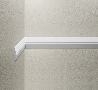 Listwa naścienna gładka 50x8mm Cezar Biały mat 2,44m