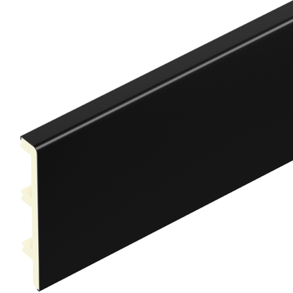 Status Line PVC skirting board 100x15mm CEZAR Black RAL9005 matt varnish 2.20m
