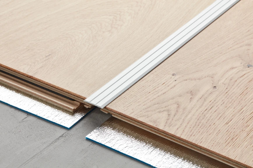 Profil progowy płaski aluminiowy 25mm Cezar Złoty Mat 2m