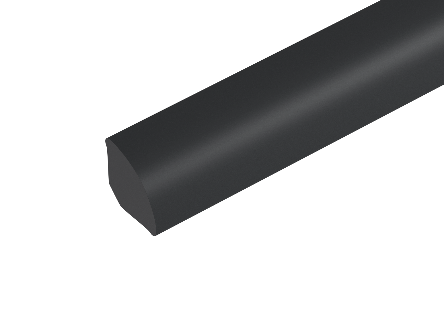 Ćwierćwałek PVC 13mm Cezar Czarny RAL9005 Mat 2,50m