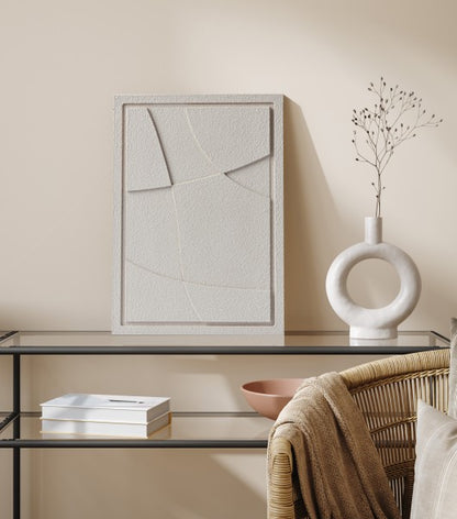 Wall Decor 500x700x18mm ABSTRACT 4 MURSO Milky Grey