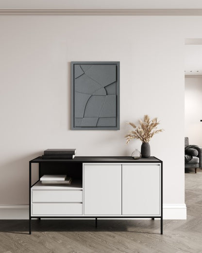 Wall Decor 350x500x18mm ABSTRACT 5 with Smokey Grey mount, colored clay