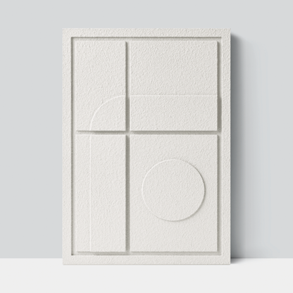 Wall Decor 350x500x18mm GEOMETRIC 3 z mocowaniem Bianco glinka barwiona